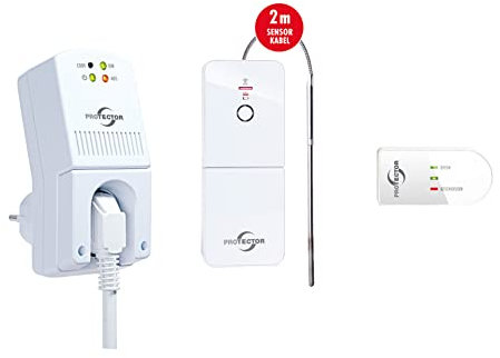 Protector Funk-Abluftsteuerung AS-5030.3 mit Thermo-Sensor und Fenster-Sender/Abluftsteuerung/Fensterschalter Wireless/Sensorschalter/Funksteuerung