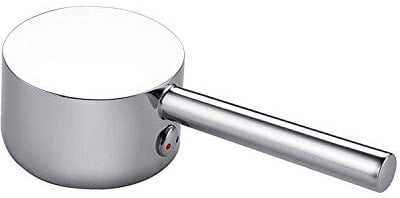 Wasserhahn Griff Kompatibel mit 40mm Wasserhahn Kartusche (Kartusche Hebel 10 x 10 mm) Heiß Kalt Wasserhahn Ersatz Einhebelgriff für Küche Badezimmer Wasserhahn Ersatz Zubeh, Poliertes Chrom