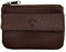 Porte Monnaie Cuir Homme/Femme pour Billets, Carte, Monnaie et clé, 2 Fermetures, Compact, en Plusieurs Couleur (Chocolat)-LOLUNA®