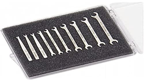 Donau Elektronik 980-SET Micro-Maulschlüssel-Set 10-TLG. 1-4mm Micro-Maulschlüssel 10teilig Schlüsselweite (Metrisch) 1-4mm