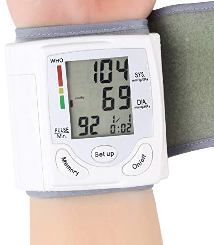 SOONHUA Blood Pressure Monitor, Automatic Digital Wrist Blood Pressure Monitor BP Cuff Machine Home Test Device for Home Use