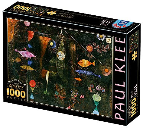 D-TOYS 5947502877424 Puzzle 1000 pcs Paul KLEE Fish Magic, farbenfreudig