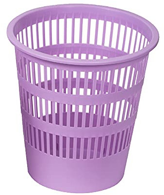 FELIXMANIA Papelera de Plástico de Rejilla 12 Litros Color Pastel (Violeta)
