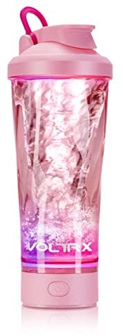 VOLTRX Shaker Bottle (color version),Protein Shaker Bottle Upgrade IXP5 Waterproof,USB C Electric Protein Shaker Powerful for Smoother Protein Shakes,BPA Free,600ml Cup (Sakura pink)