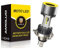 AMOLUO Dernier Ampoule HS1 H4 LED Moto de Phare,Yeux D'ange Interchangeables 5 Couleurs,25W DC9-36V Equipé de Quatre Ouvertures de Bleu, Rouge,Jaune et Vert,Gris 1 Lampe
