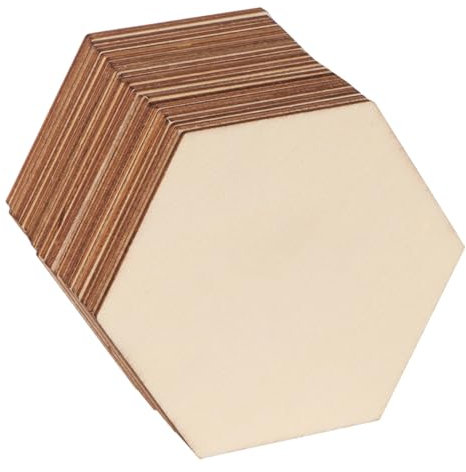 25 StüCk Sechseckige Holzscheiben 9cm FüR Hochzeit Namensschilder Diy Handwerk, Party Dekoration, Holzplatten FüR Geburtstage Und Weihnachten