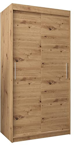 ABIKSMEBLE Armoire Tokyo - Porte Coulissante - Dressing Adulte - Penderie Vêtement - Garde Robe - Placard - 2 Portes - Closet