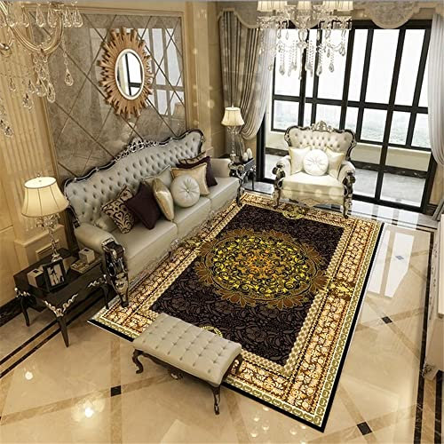 Bettumrandung Teppich Küchen Teppiche Wohnzimmer Teppich Grün Vintage Blumenmuster Teppich Schlafzimmer Langlebig 120X160Cm Balkonteppich Grün