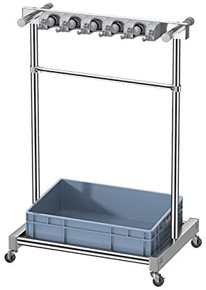 Movable Mop Broom Holder Put Wet Mops Floor Standing Cleaning Tool Rack Stainless,Broom Holder Organizer,Garden Tool Storage,Umbrella Stand,For Schools, Hospitals, Factories, Hotels, Restaurant, Etc.