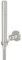 Steinberg Serie 100 Handbrausegarnitur, Stabhandbrause, Wandhalterung, 1001650, Farbe: Brushed Nickel
