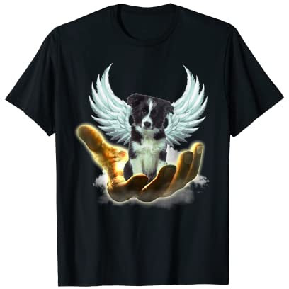 Angel Border Collie Golden Hand Heaven Wings God Camiseta