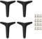 Hniuyun 4 Pcs Metal Furniture Legs, Modern Style Furniture Sofa Legs, Heavy Duty Replacement Legs for Bookshelf, Cabinet, Desk, Chair, Sofa, Nightstand (Black/17cm)