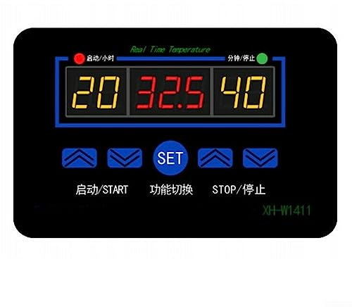 Digital Thermostat, 12V/220V Temperaturregler Programmier Thermostat Temperature Controller Regler XH-W1411-220V