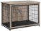 Feandrea Hundekäfig Möbel, Beistelltisch, Hundebox, Moderne Hundehütte Indoor für Hunde bis zu 36 kg, hochbelastbar, Hundehaus für Zuhause, herausnehmbares Tablett, 2 Türen, Greige PFC004G01
