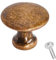 Decoranddecor Calico Kitchen Cabinet Knobs 32mm Diameter Minimal Round Design Antique Copper