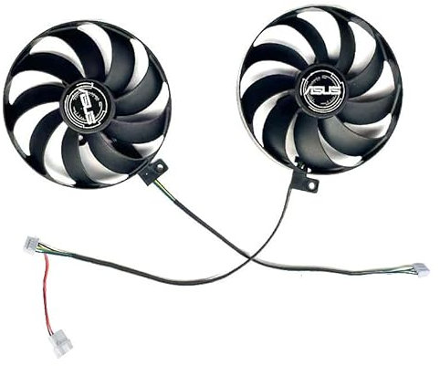 Ventilador de refrigeración for ASUS RTX 2060 2070 2080 SUPER RTX 2070 2080 DUAL EVO reemplazo del ventilador for tarjeta gráfica avanzada 90MM 4PIN T129215SU (Color : 2PCS)