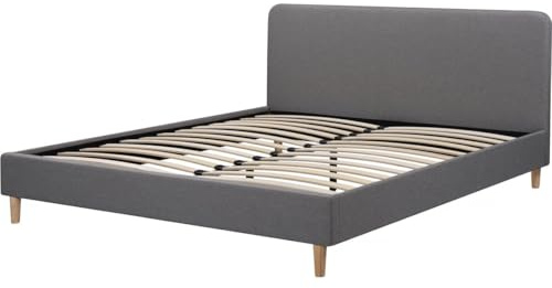 habitat et jardin Doppelbett aus Stoff Louise - 140 x 190 cm - Grau