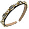 scicent Stirnband Strass Perle Haarreif Gepolsterte Haarband Sparkle Diamant Headband Kristallperle Verzierte Stirnbänder für Frauen und Mädchen (Schwarz) - 27005