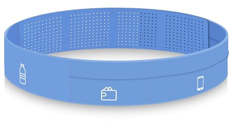 Mohard Sac banane de course pour homme et femme, ceinture de course de sport, réglable ceinture de course pour tous les smartphones, porte-téléphone course pour marche, jogging, cyclisme, bleu, Taglia