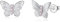 Ohrringe für Mädchen Kinder Ohrstecker Nickelfrei 925 Sterling Silber mit Schmetterling Anhänger Mädchenohrringe Hypoallergen Silberohrringe Stecker Rosa Zirkronia