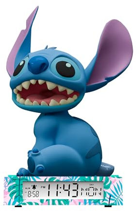 Kids Licensing 3d Lamp Alarm Clock+ Date Stitch One Size