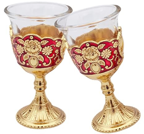 Vibhgtf Set aus hohen Weingläsern, buntes Glas, hohe Retro-Gläser, königliche Hochzeits-Toastgläser für Weihnachten, Haus, Küche, Garten