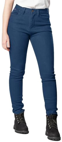 BGA - Pantalones vaqueros de motocicleta para mujer – Bikers Gear Australia, pantalones protectores de moto Kevlar elásticos con armadura extraíble para cadera y rodilla, azul, 50