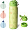 BOTTLE BOTTLE 24 oz sports water bottle stainless steel insulated water bottle with straw and pills holder (Tree)