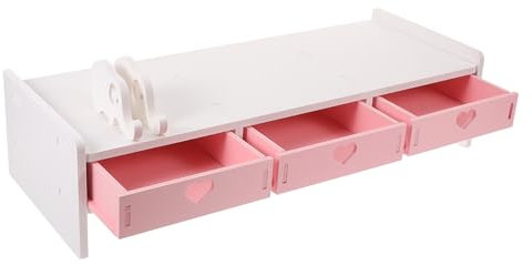 UKCOCO 1 Pc soporte de monitor elevador de estante de soporte de escritorio mesa de monitor repisa para pantalla alzador monitor escritorio estante para monitor de computadora WPC rosa
