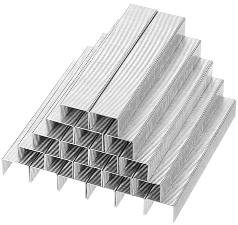 PATIKIL 23/10 Staples for Stapler, 2Box 2000pcs 3/8 Leg Length Standard Flat Clinch Chisel Point Staples Jam-Free for Office Desktop Home Supplies, Silver