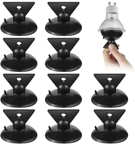 MADGININE 10pcs Light Bulb Remover Tool,Gu10 Bulb Removal Tool,30mm Light Bulb Remover Sucker,Bulb Remover Suction Cup,Bulb Changers,Bulb Changers Removal Sucker Tool,for Bulbs Replacing(Black)