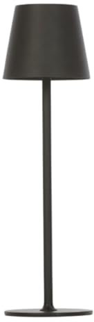 D-LIGHT PROFESSIONAL Lampada da Tavolo Senza Fili da Scrivania o Comodino Ricaricabile con Presa USB, Abat-Jour Dimmerabile con 3 Luci Led Diversa Intensità per Camera, Ufficio, Ristorante - Nero