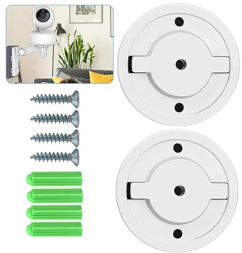 2PCS Soportes Cámara para Tapo C200, TP C210, IPC40C IPC42C, TPC42EW, IPC43AN, IPC43AW, MIPC451, Bases de Montaje para Cámara con Tornillos y Pernos de Expansión