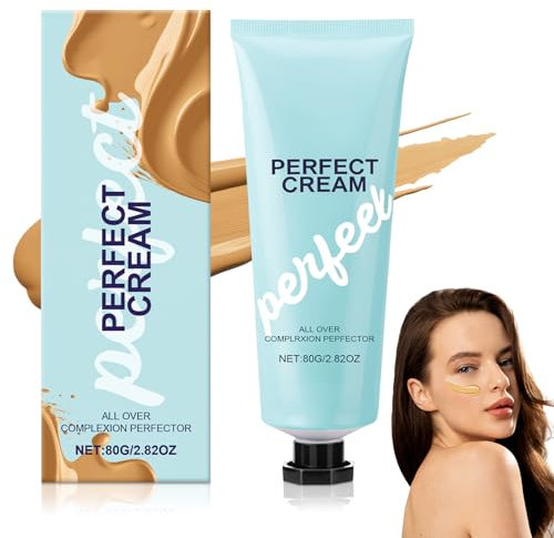 Creme All-Over Complexion Perfector, base de maquillaje CC Cream de larga duración, corrector hidratante Supreme Creme de cobertura total, resistente al agua y a las manchas unifica el tono de la piel