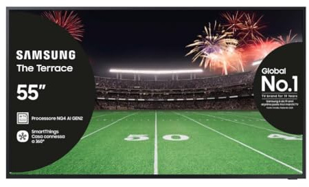 Samsung Smart TV 55'' QE55LST7DATXZT Neo QLED 4K, NQ4 AI Gen2 Processor, Neo Quantum HDR+, OTS Lite, Solid Metal Design, 2025