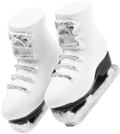 Garneck Miniatur Eislaufschuhe Für Puppen Dekorative Schlittschuhe Aus Resin Für Puppenhaus-deko DIY Bastelprojekte Leicht Und Langlebig Für Fantasievolles Spielen