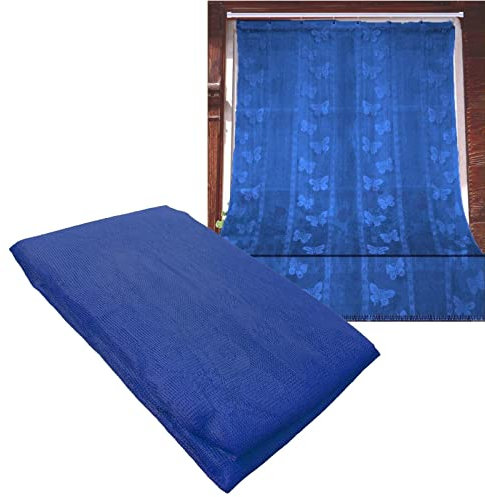 GX GARGIX Tenda Zanzariera telo mosche porta balcone finestre moschiera (Butterfly/Blu)