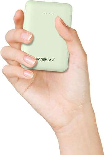 Mini Power Bank Fast Charging 10000mAh Battery Pack USB C Input & Output Portable Charger Portable Battery Bank Compatible with iPhone Smartphones Tablet and More (Green)