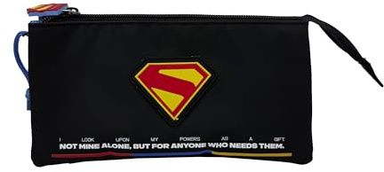 CYPBRANDS – Superman, Federmäppchen, Federmäppchen, Schulbedarf, Blaue Farbe, offizielles Produkt