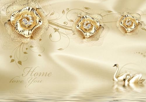 Vlies Fototapete Wandtapete Wandbilder Luxuxschmucksachen Rosegold 1472 (200(B) x 140(H) cm)