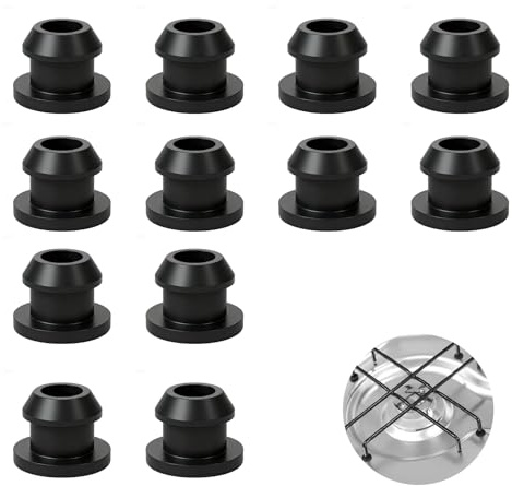 VoxelTek 12 Stück Gummidurchführungen, Gummifüße, für Wohnmobilkocher – Schutzgummifüße aus hochwertigem Gummi, hitzebeständig und verschleißfest, kompatibel mit 5 mm Stangen