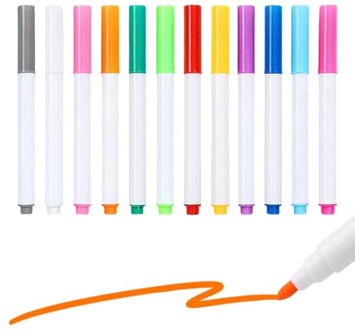 12 rotuladores neón borrables para pizarras LED, acrílicos y bricolaje