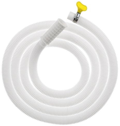 Flexibler Kondenswasserschlauch für Klimaanlagen mit Klemme 2m | PE ABS Edelstahl, 15 bis 20mm Anschluss, Biegbar, Korrosionsresistent, für Abläufe und Moppbecken Zufällige Farbe