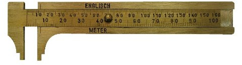 Metrica 10801 - Calibro con pulsanti, 100 mm