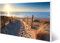 banjado Magnettafel weiß 78 x 37cm / Magnetwand Metall/Magnetpinnwand als Memoboard/Pinnwand Magnettafel Küche, Büro, Kinderzimmer inkl. 4 Magnete & Montageset - Motiv Nordseestrand