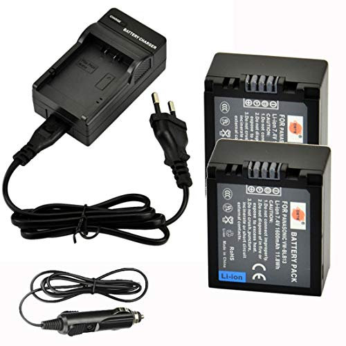DSTE®(2 Pack) Ersatz Batterie und DC67E Reise Ladegerät Compatible für Panasonic DMW-BLB13 Lumix DMC-G1 DMC-G2 DMC-G10 DMC-GF1 DMC-GH1 Kamera as Panasonic DMW-BLB13E DMW-BLB13GK