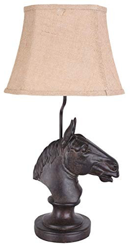Tischlampe Pferd Lampe Kolonialstil Tischleuchte 63 cm Pferdekopf Leuchte cw148 Palazzo Exclusiv
