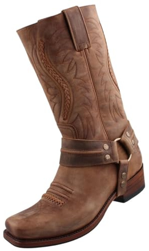Sendra Boots Herren Biker Stiefel Braun EU 46