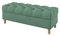 Furninero - Tiefer gepolsterter Sitzbank Sitzhocker Sitzruhe Betthocker Ottomane, mit Stauraum, Gerundete Beine, 120 cm breit, Majestic Velvet Mint Stoff (Licht zu reinigende), Grün