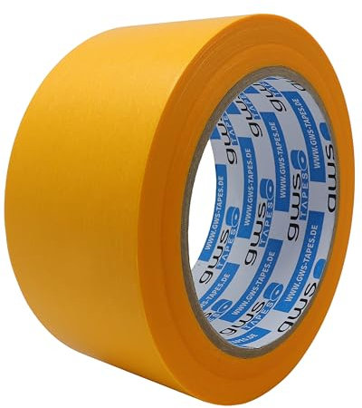 gws 1 Rolle Goldband, Malerband zum Abkleben zum Streichen, Malen, Lackieren, Basteln und vielem mehr, Maler-Abdeckklebeband, Rückstandsfrei entfernbar, dünn & stabil 50m x 50mm